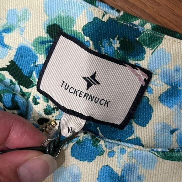 TUCKERNUCK Water's Edge Hydrangea Rhoda Tunic Top Size 10 Yellow Blue NEW Garden - Picture 9 of 14